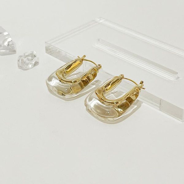 hoop & huggie origin summer temperament geometrical transparent jelly earring for women gold metal jewellery pendientes, Golden;silver
hoop & huggie origin summer temperament geometrical transparent jelly earring for women gold metal jewellery pendientes, Golden;silver