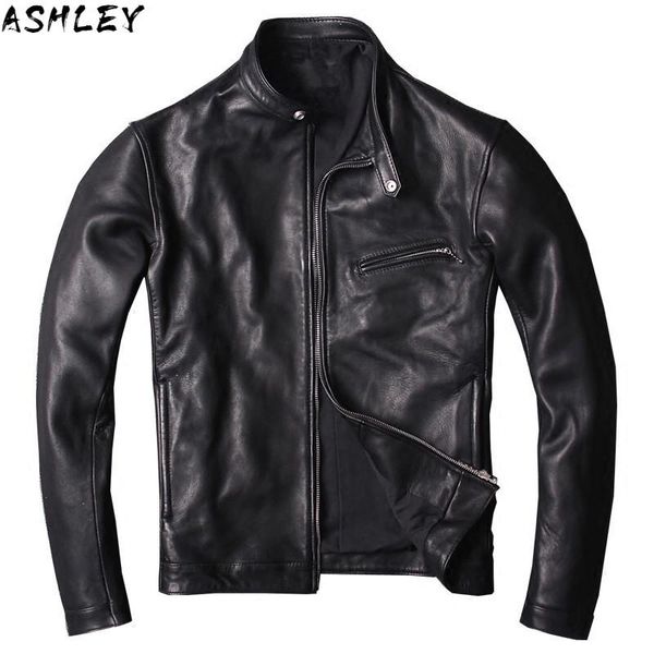 men's leather & faux men 2021 black slim fit genuine biker's jacket plus size 3xl thin sheepskin spring motorcycle coat
men's leather & faux men 2021 black slim fit genuine biker's jacket plus size 3xl thin sheepskin spring motorcycle coat