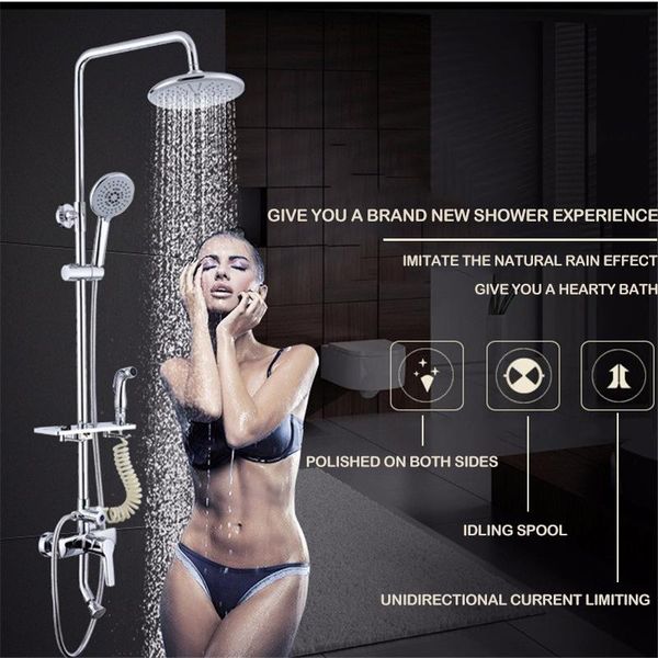 bathroom shower sets ae02zh-00002 retro black four-speed set, copper body faucet, pressurized spray gun, multi-function with shelf
bathroom shower sets ae02zh-00002 retro black four-speed set, copper body faucet, pressurized spray gun, multi-function with shelf