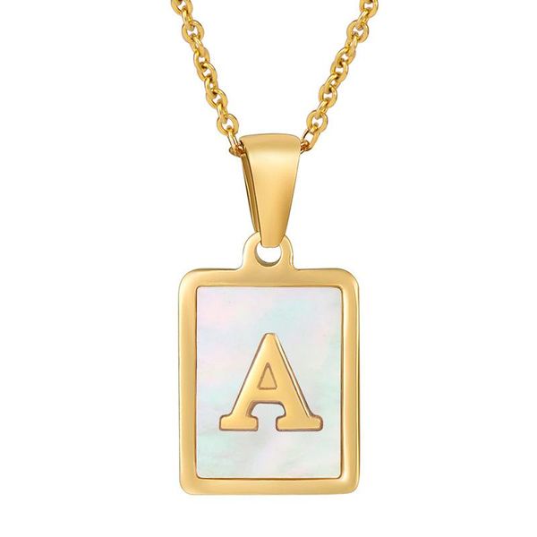 pendant necklaces cube stainless steel 26 letters shell necklace for women 18k gold plated titanium female, Silver
pendant necklaces cube stainless steel 26 letters shell necklace for women 18k gold plated titanium female, Silver