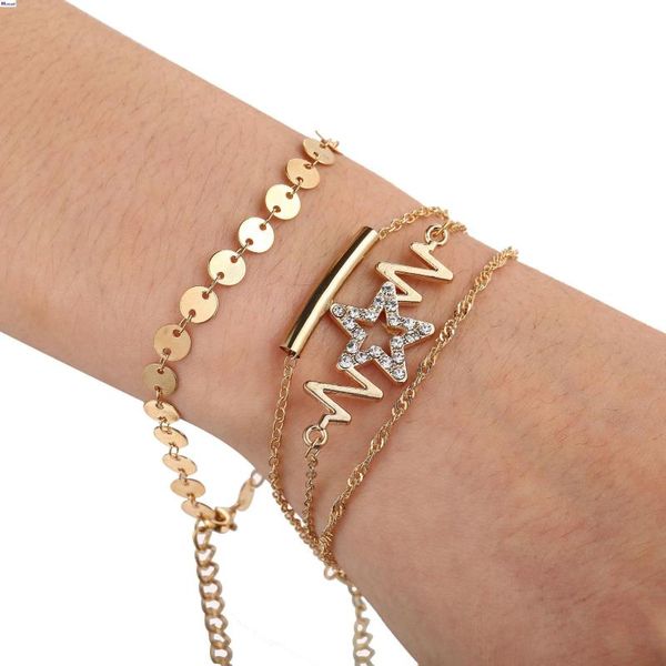 charm bracelets pattern ornaments wish bracelet circle piece five-pointed star air waves suit, Golden;silver
charm bracelets pattern ornaments wish bracelet circle piece five-pointed star air waves suit, Golden;silver