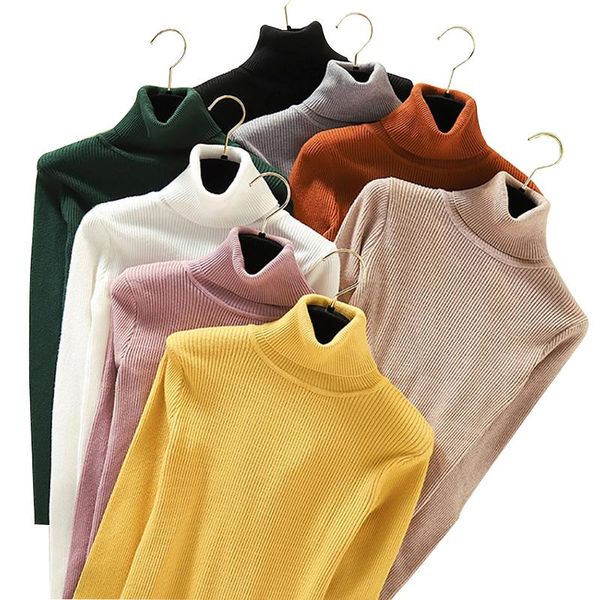 women's sweaters turtleneck women winter pullovers long sleeve jumper fashion autumn female pink korean knitted slim sweater 2021, White;black
women's sweaters turtleneck women winter pullovers long sleeve jumper fashion autumn female pink korean knitted slim sweater 2021, White;black