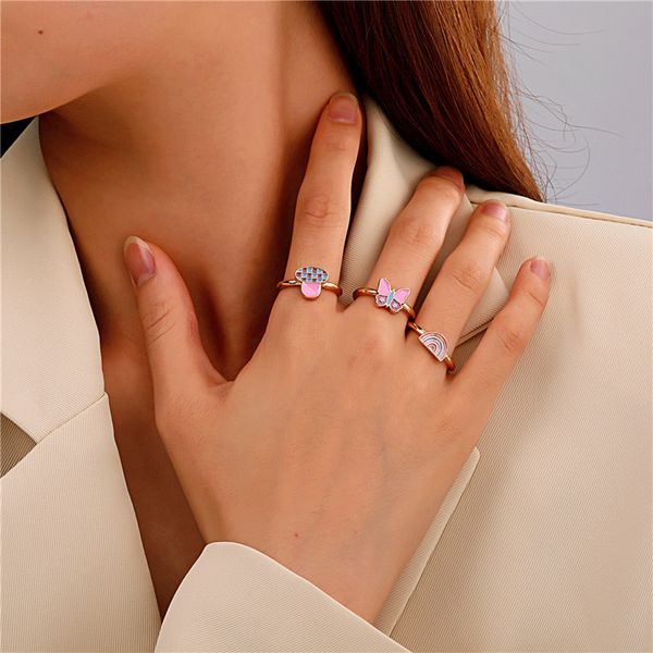 mushroom butterfly rainbow model ring colorful oil drop animal finger rings women geometric business party gift alloy hand jewelry accessori, Golden;silver
mushroom butterfly rainbow model ring colorful oil drop animal finger rings women geometric business party gift alloy hand jewelry accessori, Golden;silver