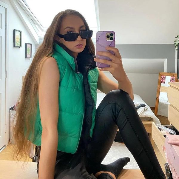 women's vests 2021 woman vest women winter stand-up double-sided collar cotton traf fashion jacket cloth padded windproof warm waist co, Black;white
women's vests 2021 woman vest women winter stand-up double-sided collar cotton traf fashion jacket cloth padded windproof warm waist co, Black;white