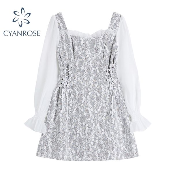 vintage crop dress women flare long sleeve elegant floral print romantic high waist drawstring lace up slim party mini frocks 210430, Black;gray
vintage crop dress women flare long sleeve elegant floral print romantic high waist drawstring lace up slim party mini frocks 210430, Black;gray