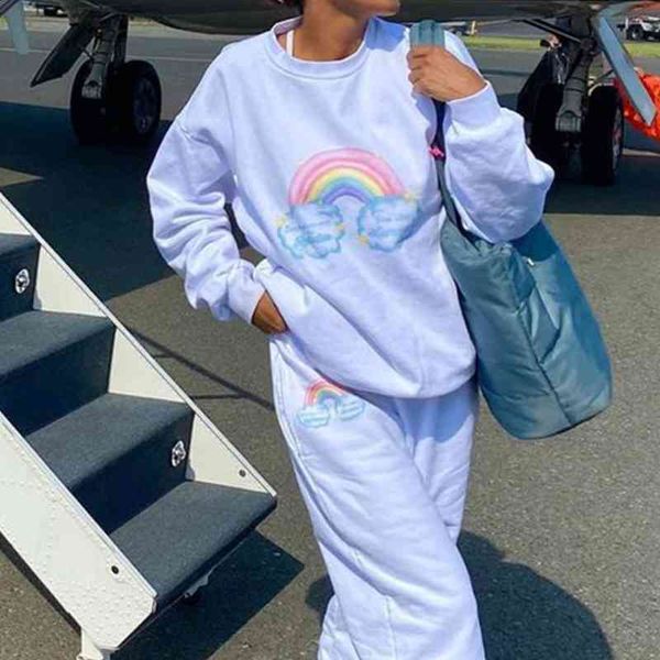 women hoodie autumn long sleeve sweatshirt harajuku kawaii rainbow cloud print pullover crew neck oversized loose casual shirts st, Black
women hoodie autumn long sleeve sweatshirt harajuku kawaii rainbow cloud print pullover crew neck oversized loose casual shirts st, Black
