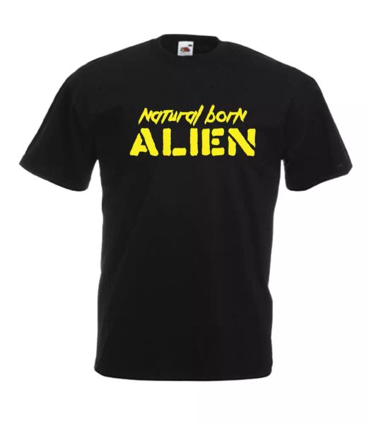 natural born alien birthday xmas gift idea mens women funny t-shirt, White;black 
natural born alien birthday xmas gift idea mens women funny t-shirt, White;black
