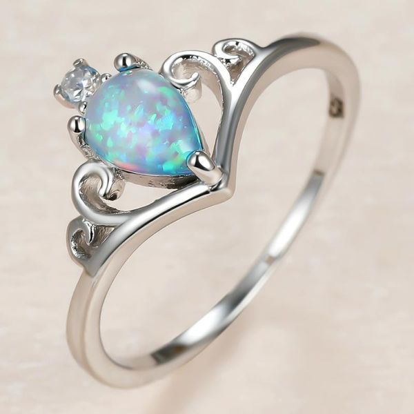 cute female white water drop opal ring charm silver color thin wedding rings for women luxury bride queen crown engagement, Slivery;golden
cute female white water drop opal ring charm silver color thin wedding rings for women luxury bride queen crown engagement, Slivery;golden