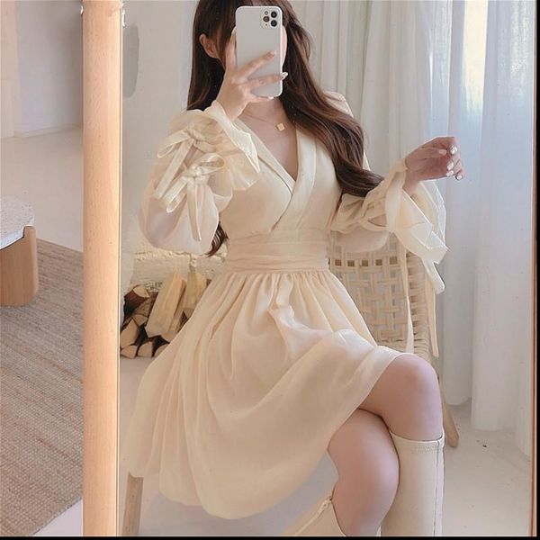 women dresses french vintage dress elegant fairy slim v neck chiffon lace mini party female autumn one piece korean, Black;gray
women dresses french vintage dress elegant fairy slim v neck chiffon lace mini party female autumn one piece korean, Black;gray