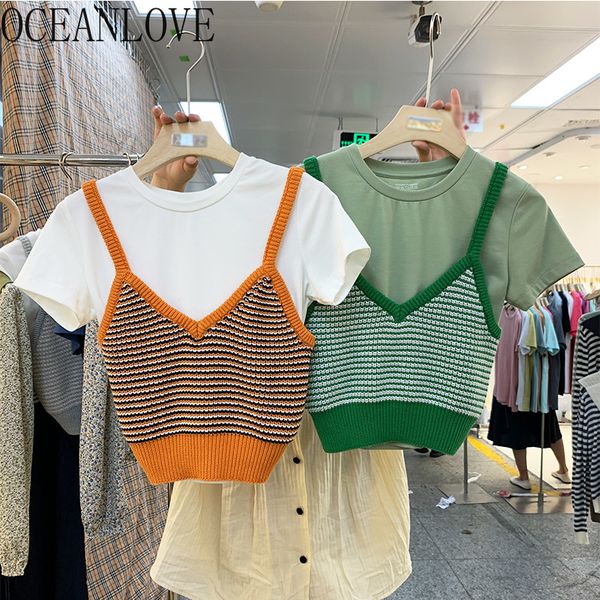 t shirt women 2 pcs fashion spring summer t-shirt korean vintage short sleeve camisetas de mujer 210415, White
t shirt women 2 pcs fashion spring summer t-shirt korean vintage short sleeve camisetas de mujer 210415, White