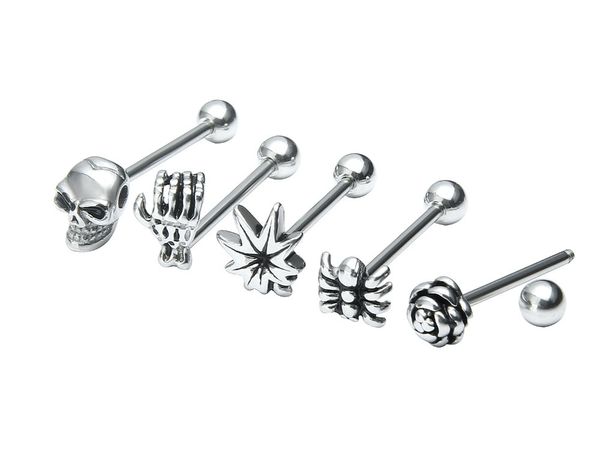 lo20pcs surgical steel punk emo tongue ring bar nipple barbells body piercing 14g~16mm arrived, Silver
lo20pcs surgical steel punk emo tongue ring bar nipple barbells body piercing 14g~16mm arrived, Silver