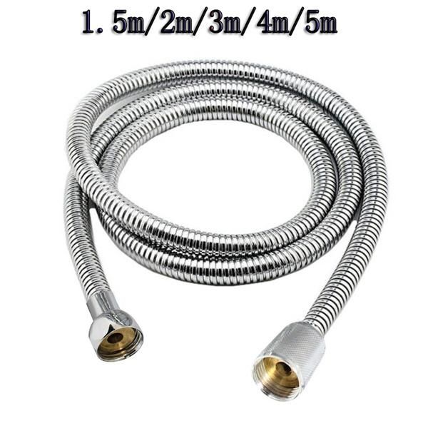 1.5-5m stainless steel shower hose faucet flexible bathroom bath accessory set
