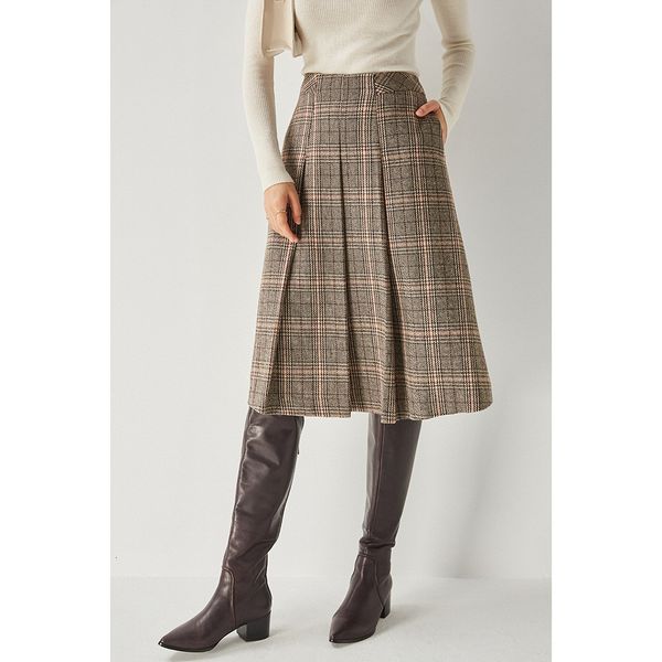 skirts 21 autumn japane high waist thin wool plaid a-word elegant temperament crimped medium length skirt women 12669, Black
skirts 21 autumn japane high waist thin wool plaid a-word elegant temperament crimped medium length skirt women 12669, Black