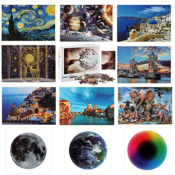 1000 Pieces Jigsaw Puzzles For Adult Montessori Parper Moon Earth Space World Landscape Architecture Animal DIY Education Toys
1000 Pieces Jigsaw Puzzles For Adult Montessori Parper Moon Earth Space World Landscape Architecture Animal DIY Education Toys
