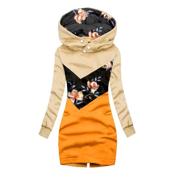 women's hoodies & sweatshirts streetwear stitching drawstring long sleeve hooded tracksuit for women floral printed outerwear sudaderas, Black
women's hoodies & sweatshirts streetwear stitching drawstring long sleeve hooded tracksuit for women floral printed outerwear sudaderas, Black