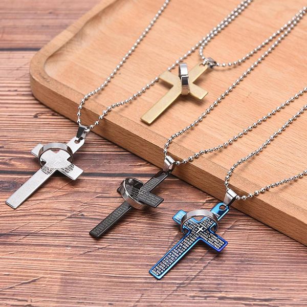 chains christ jesus bible ring cross alloy pendant necklace men women couples jewelry, Silver
chains christ jesus bible ring cross alloy pendant necklace men women couples jewelry, Silver