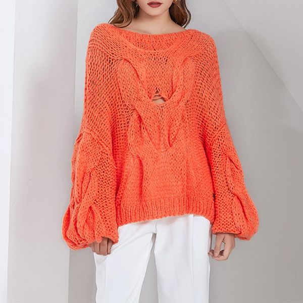 women's sweaters 2021 fashion casual mohair thick stick needle lantern sleeve hand-knitted twist sweater women 0929, White;black
women's sweaters 2021 fashion casual mohair thick stick needle lantern sleeve hand-knitted twist sweater women 0929, White;black
