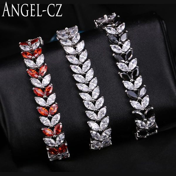 design women dress jewelry leaf cubic zirconia silver color strand bracelet with white red black stone ab007 link, chain
design women dress jewelry leaf cubic zirconia silver color strand bracelet with white red black stone ab007 link, chain