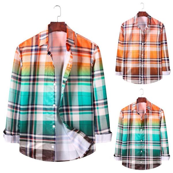 men's casual shirts, cotton slim gradient plaid long-sleeved spring and autumn business shirts, White;black
men's casual shirts, cotton slim gradient plaid long-sleeved spring and autumn business shirts, White;black