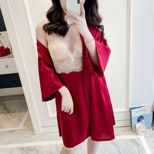 pyjamas lisacmvpnel imitate real silk night skirt robe twinset lace hollow patchwork sleepwear for women gpx9, Black;white
pyjamas lisacmvpnel imitate real silk night skirt robe twinset lace hollow patchwork sleepwear for women gpx9, Black;white