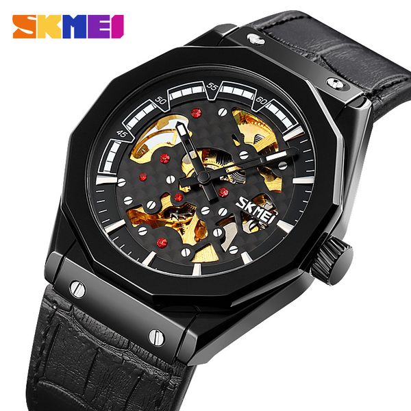 creative mechanical watches men automatic hollow dial waterproof leather tape skmei reloj hombre, Slivery;brown
creative mechanical watches men automatic hollow dial waterproof leather tape skmei reloj hombre, Slivery;brown