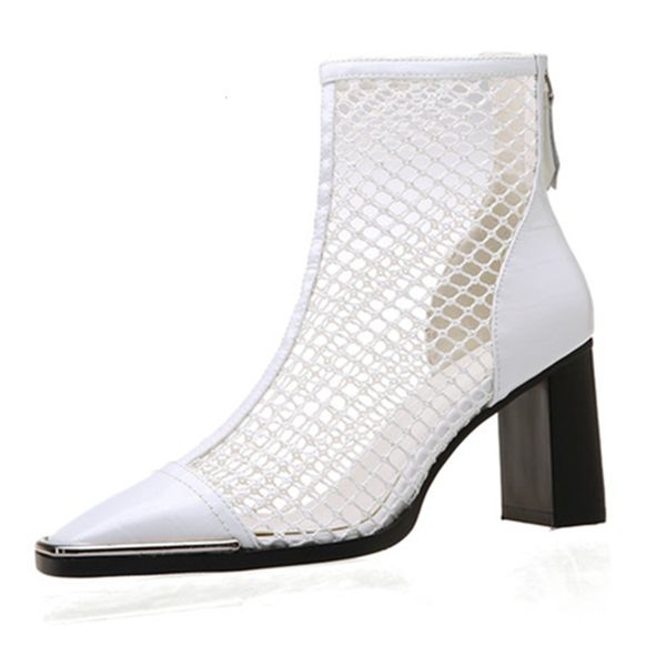 asumer genuine leather mesh women thick heels high shoes square toe zip fashion boots, Black
asumer genuine leather mesh women thick heels high shoes square toe zip fashion boots, Black