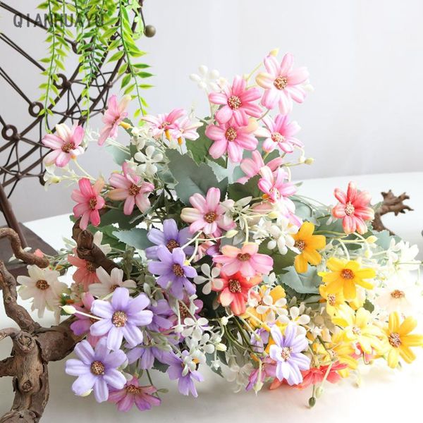 decorative flowers & wreaths 1pcs artificial silk daisy bouquet diy wedding home garden party decoration fake plant sunflower f
decorative flowers & wreaths 1pcs artificial silk daisy bouquet diy wedding home garden party decoration fake plant sunflower f