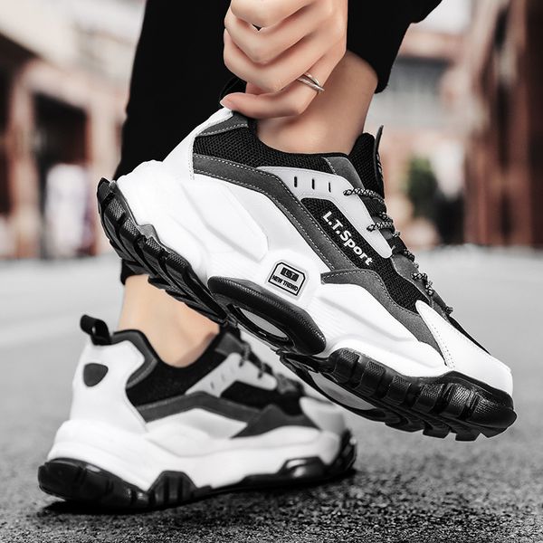 464748 size cross-border spring new mens shoes tank bottom popcorn dad shoes korean fashion heighten soft bottom casual sneakers, Black;white
464748 size cross-border spring new mens shoes tank bottom popcorn dad shoes korean fashion heighten soft bottom casual sneakers, Black;white