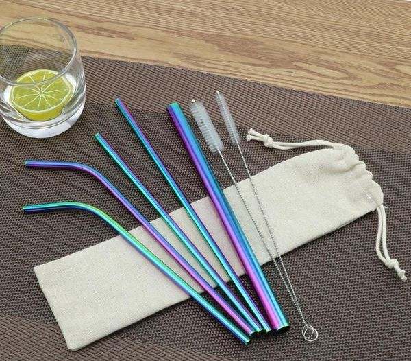 100set 7pcs/set reusable metal drinking straws 304 stainless steel bent straight drinks straw with cleaning brush for bar
100set 7pcs/set reusable metal drinking straws 304 stainless steel bent straight drinks straw with cleaning brush for bar