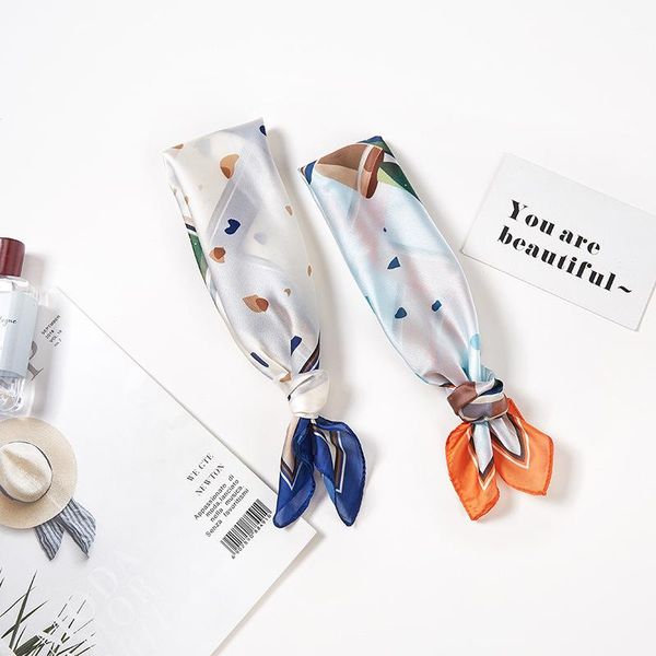scarves 53cm square silk women's versatile spring and autumn professional wear accessories neckbands wj163, Blue;gray
scarves 53cm square silk women's versatile spring and autumn professional wear accessories neckbands wj163, Blue;gray
