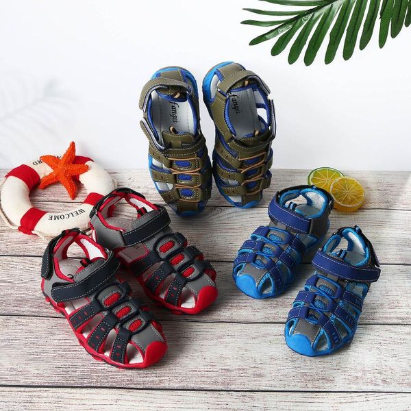 sandals children kids shoes boys girls summer sneakers outdoor casual beach non-slip closed toe soft sole flat, Black;red
sandals children kids shoes boys girls summer sneakers outdoor casual beach non-slip closed toe soft sole flat, Black;red