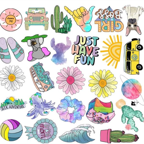 pack of 50pcs wholesale cute vsco stickers for luggage skateboard notebook helmet water bottle car decals
pack of 50pcs wholesale cute vsco stickers for luggage skateboard notebook helmet water bottle car decals