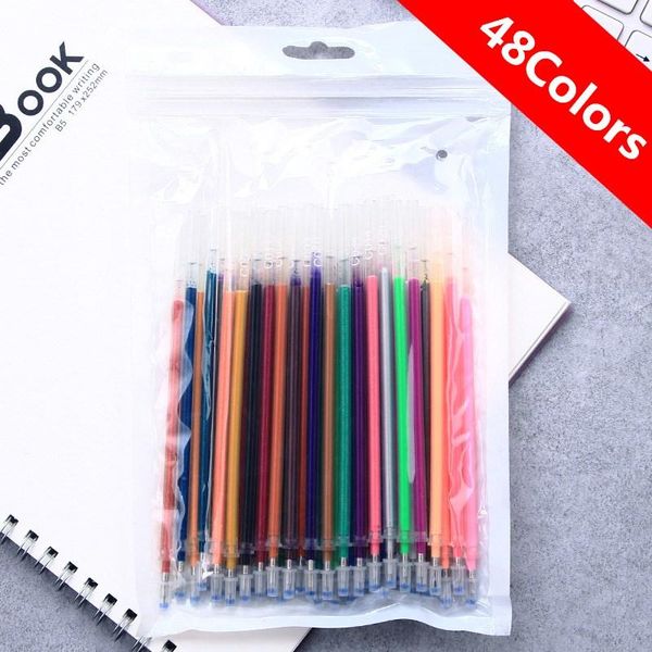 refills 48colors 0.5mm gel ink pen for glitter metallic neon pastel stationery m17, Black;red
refills 48colors 0.5mm gel ink pen for glitter metallic neon pastel stationery m17, Black;red