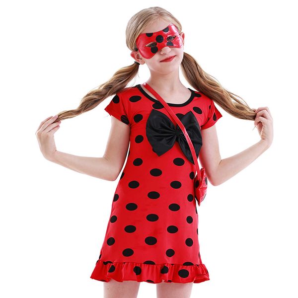 new children's sleeping dress cosplay medium length dress short sleeve skirt + mask bag, Red;yellow
new children's sleeping dress cosplay medium length dress short sleeve skirt + mask bag, Red;yellow