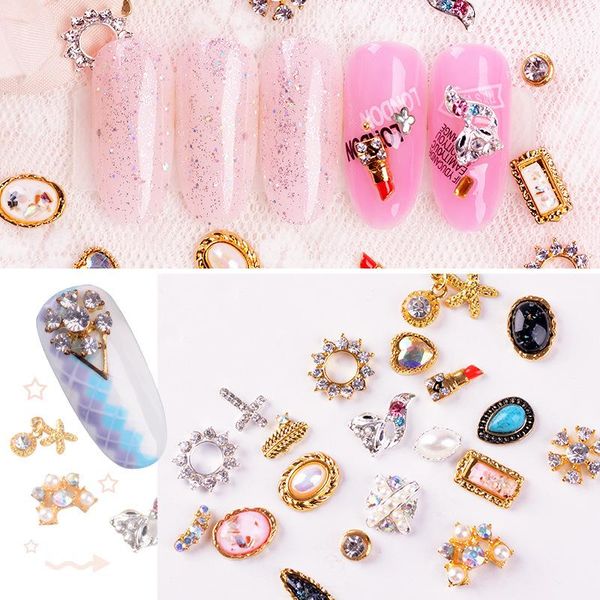 10pcs vintage nail boho series charms multi-shapes alloy jewelry 3d gem accessories for manicure uv gel diy decor supplies art decorations, Silver;gold
10pcs vintage nail boho series charms multi-shapes alloy jewelry 3d gem accessories for manicure uv gel diy decor supplies art decorations, Silver;gold