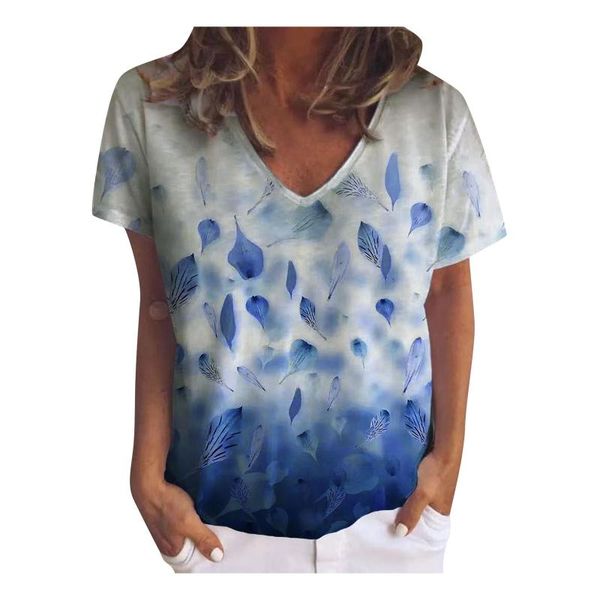 women's blouses & shirts womens fashion shirt blouse v-neck leaves print short sleeves loose casual beach office work blusas feminina, White
women's blouses & shirts womens fashion shirt blouse v-neck leaves print short sleeves loose casual beach office work blusas feminina, White