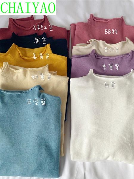 women's t-shirt early spring 2021 half high collar versatile base shirt with for sweater, White
women's t-shirt early spring 2021 half high collar versatile base shirt with for sweater, White