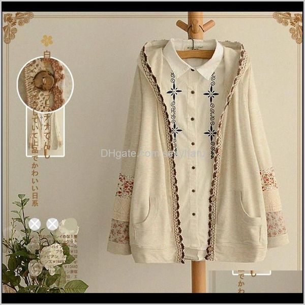 jackets outerwear & clothing apparel drop delivery 2021 japanese womens spring long sleeve cute kawaii floral lace stitching small fresh mor, Black;brown
jackets outerwear & clothing apparel drop delivery 2021 japanese womens spring long sleeve cute kawaii floral lace stitching small fresh mor, Black;brown