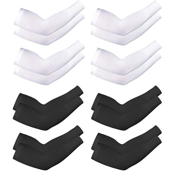 -8 pairs cooling arm sleeves sun protected cover for outdoor driving jogging golfing riding elbow & knee pads, Black;gray
-8 pairs cooling arm sleeves sun protected cover for outdoor driving jogging golfing riding elbow & knee pads, Black;gray