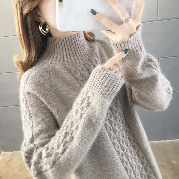 women's sweaters casual fall/winter inner base shirt half turtleneck loose thicken all-match feb2, White;black
women's sweaters casual fall/winter inner base shirt half turtleneck loose thicken all-match feb2, White;black