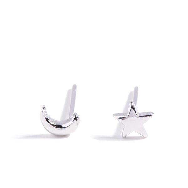 sterling silver korean personalized creative earrings fashion trend mini glossy star moon accessories stud, Golden;silver
sterling silver korean personalized creative earrings fashion trend mini glossy star moon accessories stud, Golden;silver