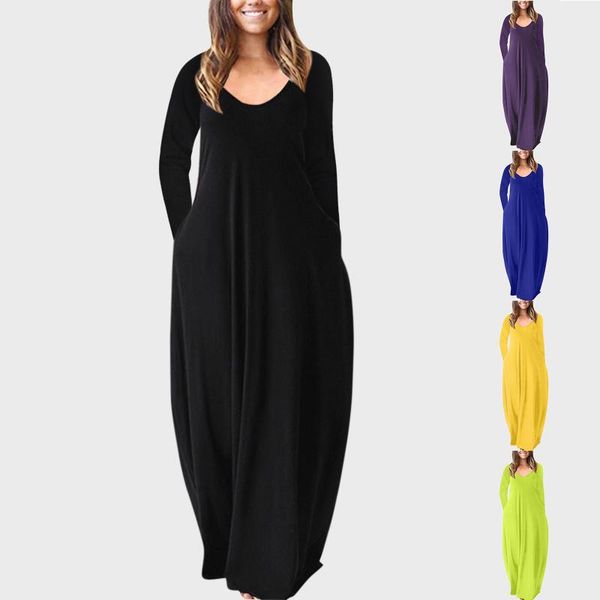 casual dresses 2021 fashion maxi dress women's autumn solid color o-neck long-sleeved elegant low-cut sexy, Black;gray
casual dresses 2021 fashion maxi dress women's autumn solid color o-neck long-sleeved elegant low-cut sexy, Black;gray