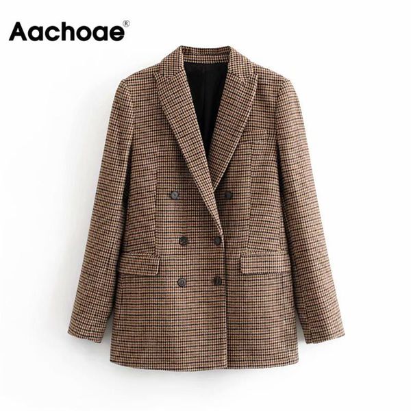 vintage casual plaid blazer women fashion double breasted office ladies jacket coat female notched collar long sleeve suits women's & b, White;black
vintage casual plaid blazer women fashion double breasted office ladies jacket coat female notched collar long sleeve suits women's & b, White;black