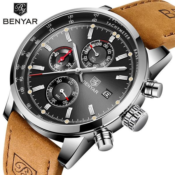 wristwatches benyar fashion chronograph sport mens watches quartz watch reloj hombre saat clock male hour relogio masculino, Slivery;brown
wristwatches benyar fashion chronograph sport mens watches quartz watch reloj hombre saat clock male hour relogio masculino, Slivery;brown