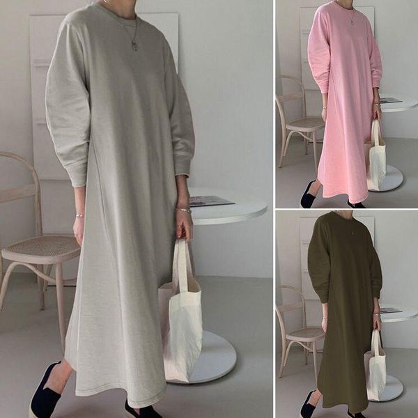 maxi dresses women 2021 ladies solid sweatshirts female loose vestidos autumn long sleeve sundress plus size casual robe, Black;gray
maxi dresses women 2021 ladies solid sweatshirts female loose vestidos autumn long sleeve sundress plus size casual robe, Black;gray