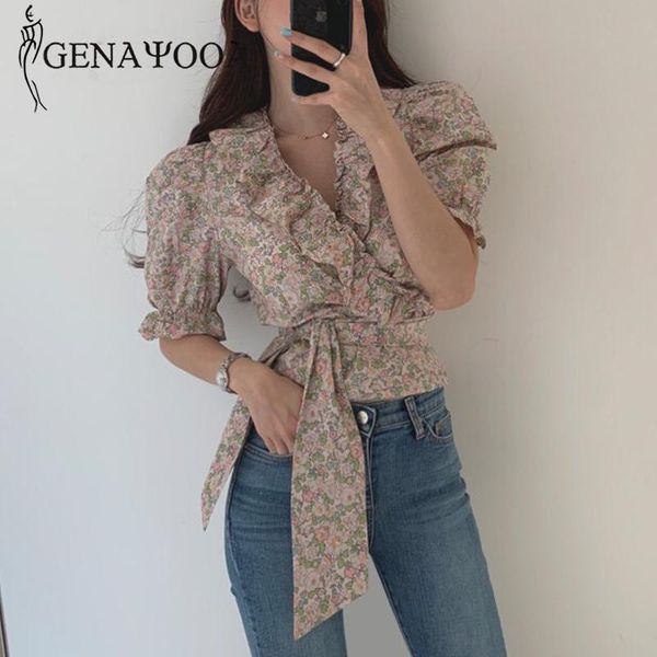 women's blouses & shirts genayooa summer for women 2021 blouse female vintage shirt floral lace up v veck womens and korean, White
women's blouses & shirts genayooa summer for women 2021 blouse female vintage shirt floral lace up v veck womens and korean, White