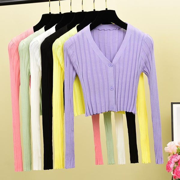 knit crop v neck womens sweater knitted casual short cardigans knitting thin summer cardigan outwear for female, White;black
knit crop v neck womens sweater knitted casual short cardigans knitting thin summer cardigan outwear for female, White;black