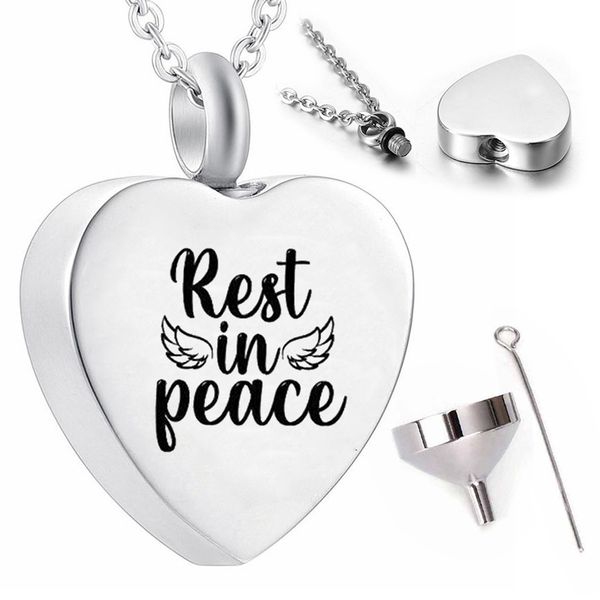 flying wings pendant necklace heart-shaped cremation urn ashes jar souvenir jewelry rest in peace, Silver
flying wings pendant necklace heart-shaped cremation urn ashes jar souvenir jewelry rest in peace, Silver