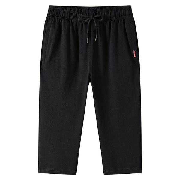 men shortscapris cotton loose summer men's plus oversized casual running pants fitness sports shorts, White;black
men shortscapris cotton loose summer men's plus oversized casual running pants fitness sports shorts, White;black