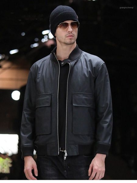 men's leather & faux sani original ecological cowhide thick genuine short stand jacket real warm coat, Black
men's leather & faux sani original ecological cowhide thick genuine short stand jacket real warm coat, Black
